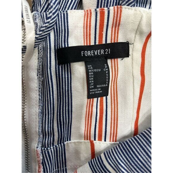 Forever 21 Striped Tie Front Women’s Cropped Wide Leg Romper/Jumpsuit - Picture 6 of 12